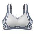 thumbnail image 4 of Audhol Women's Posy Full Coverage Bra, No Underwire Wireless Push-Up, Comfortable for Older Women, Dark Blue, 4 of 5
