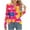 Hot Pink, variant on Blouses for Women, Floral Printed V Neck Long Sleeve Business Casual Tops, Soft Cozy Loose Dressy Work Blouses, S-2XL