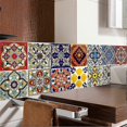 thumbnail image 4 of 26-27 24pcs Antique Porcelain Pattern Wall Stickers Kitchen Bathroom Tiles Stickers Waterproof Art Murals wall decals, 4 of 5