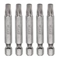 thumbnail image 1 of Uxcell 5 piezas de destornillador Torx T30 de 1/4" de vástago hexagonal, longitud de 50 mm, magnético, cabeza de estrella de 6 puntos, acero S2 para destornilladores eléctricos y manuales., 1 of 7