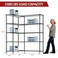 thumbnail image 2 of M MZG 4-Tier Metal Wire Shelving Unit Storage Rack, 33.46"W x 15.74"D x 70.86"H, Black, 2 of 7