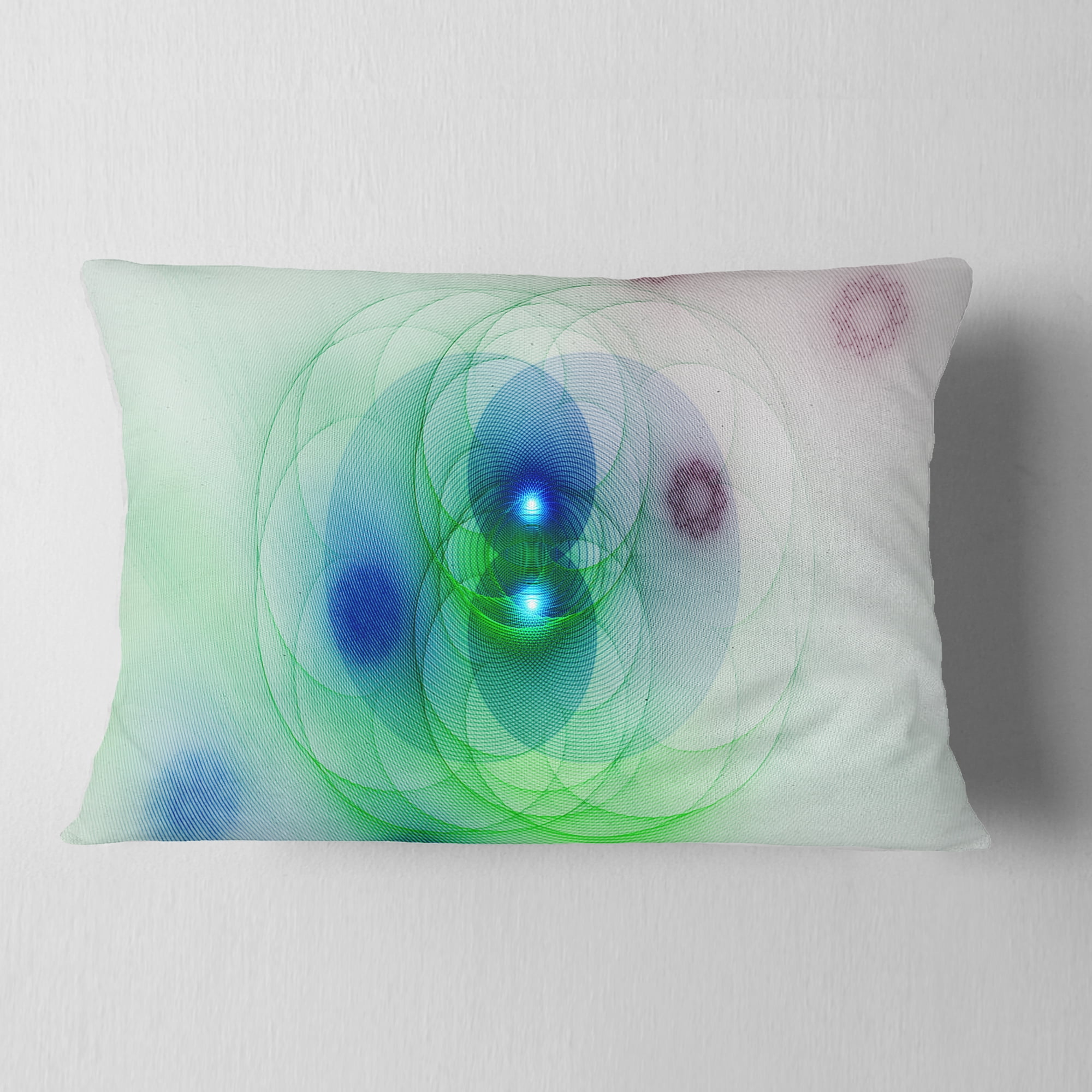 Designart Merge Colored Spheres. - Abstract Throw Pillow - 12x20
