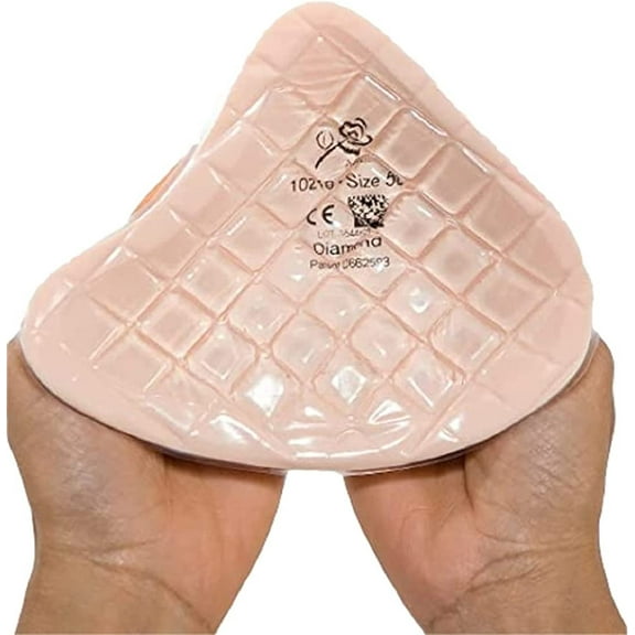 Breast Form ABC Diamond Asymmetric Size 7 Right Blush Pink