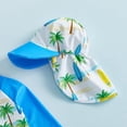 thumbnail image 4 of mgoYE Toddler Boy Swimsuit Toddler Baby Boy One Piece Swimsuit Shark Long Sleeve Zip Up Bathing Suit Infant Rash Guard Swimwear with Hat(Blue,1-2 Years), 4 of 6