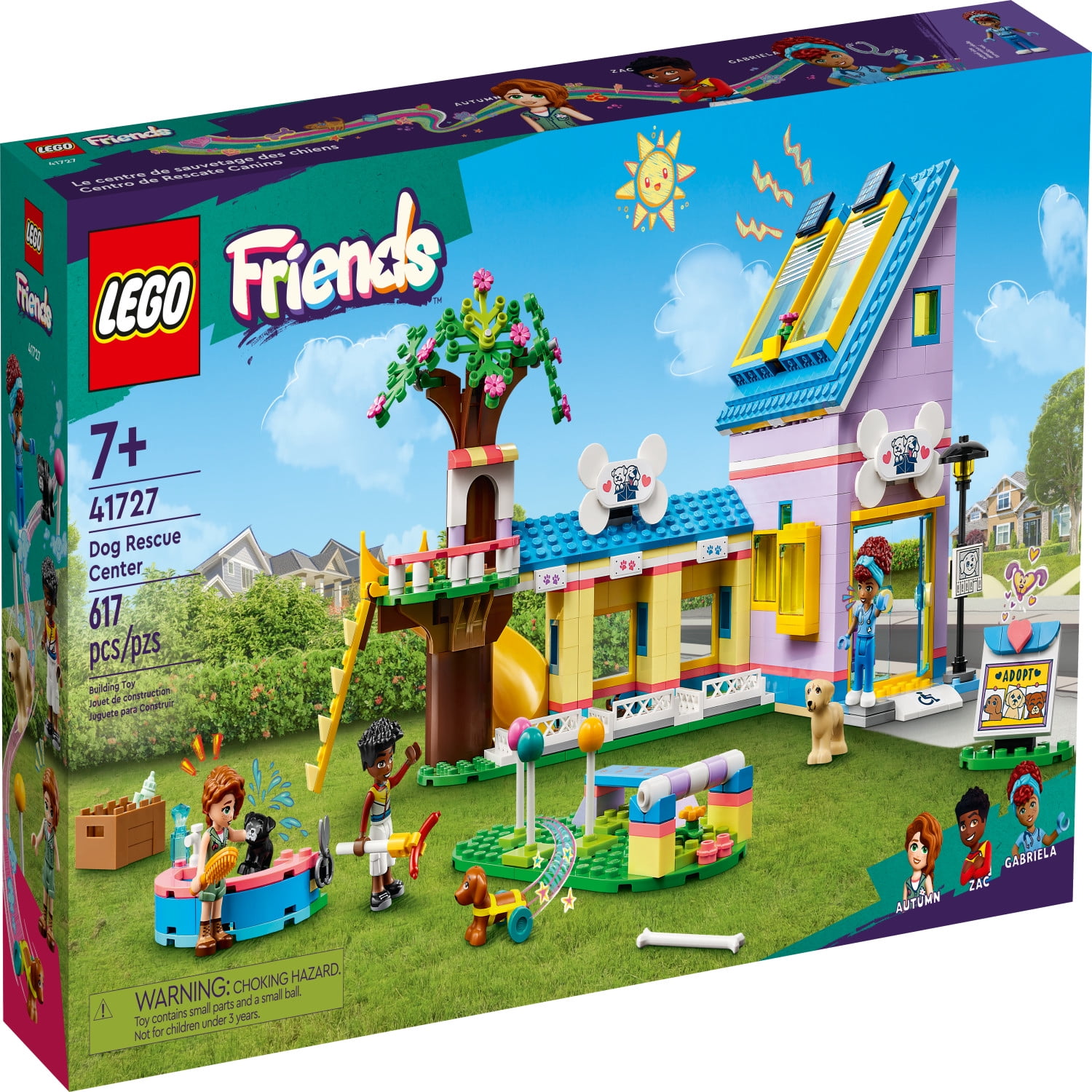 LEGO Friends Dog Rescue Center 41727, Pet Animal Playset for Kids with Autumn and Zac Mini-Dolls, Toy Vet Set, Sensory Toy for Kids Ages 7 Plus Years Old