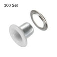thumbnail image 3 of Uxcell 300set Grommets Kit Metal Eyelets 3mm 1/8" Hole Tiny Grommet for Shoes Clothes Belt Bag DIY Project, White, 3 of 6