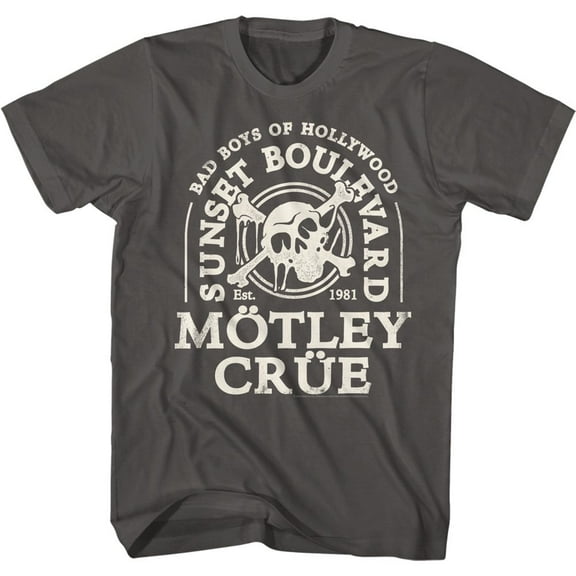 Motley Crue Drip Skull Smoke Adult T-Shirt