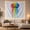 Colorful Jellyfish, variant on Rainbow Paint Drips on Artist Palette Against White, Playful Psychedelic for Art Lovers, Glossy Liquid Color Decor, Housewarming Gift Tapestry Wall Hanging for Living Room and Dorm