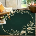 thumbnail image 4 of 1PC Floral Green Area Rug Local Carpet, Lightweight Washable Easy-to-Tidy Carpet Mat Festival Gift, Suitable for Bedroom, Living Room, Dining Room, Office, Hallway, Room Accessones, 4 of 8
