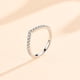 thumbnail image 2 of Anillo de moissanita de plata esterlina S925 de 18 kV con diseño de nicho estilo ins, que se puede apilar, 2 of 6