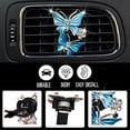 thumbnail image 4 of Clips para ambientador de coche JAMW con diamantes de imitación de mariposa doble azul, 4 of 4