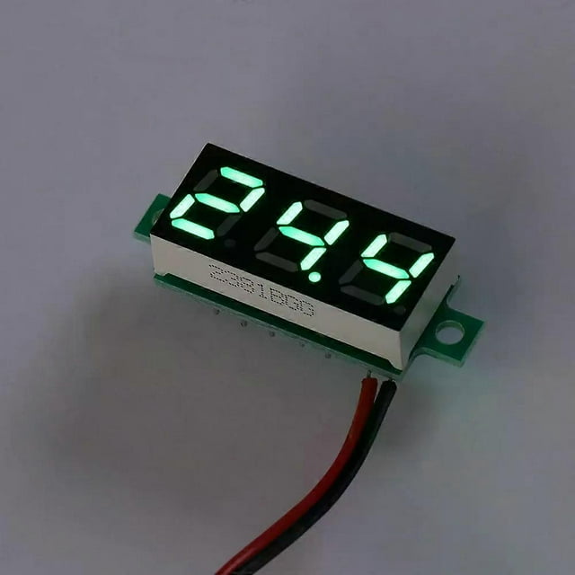 Voltmètre Numérique DC 25-30V Voltmètre LED Bleu Rouge Jauge de Tension
