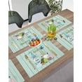 thumbnail image 3 of Easter Placemats Set of 4, Bunny Ears Gnomes Placemat for Dining Table Decorations, Easter Eggs Wood Grain Place Mats, Spring Table Mats for Kitchen Dinner Seasonal Holiday Party Decor, 3 of 5