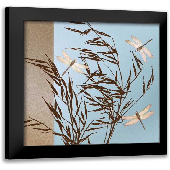 Gold, Caroline 12x12 Black Modern Framed Museum Art Print Titled - Dragonflies