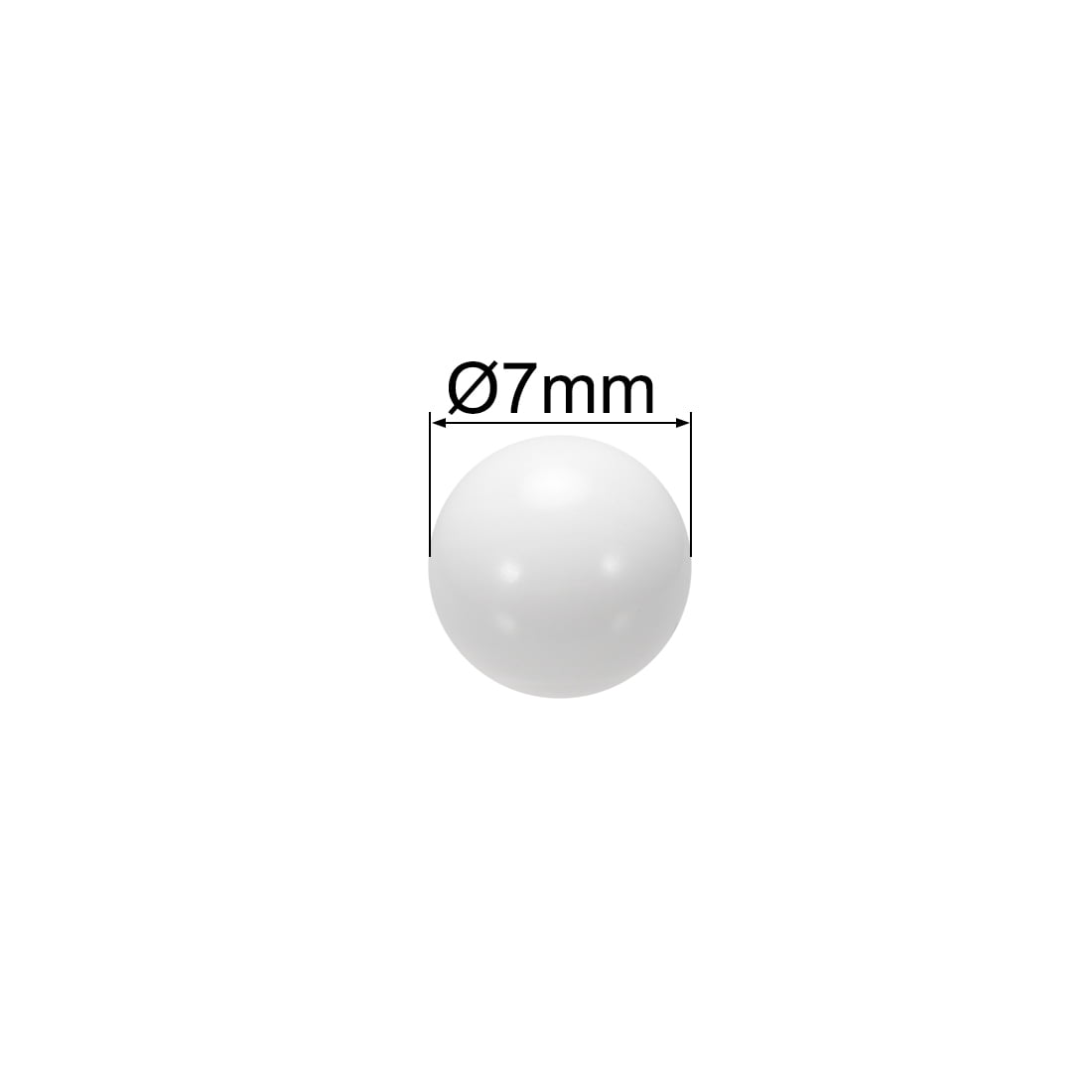 Plastic Bearing Ball 10pcs sourcing map 7mm POM Coin Ring Making Balls