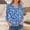 003 Multicolor, variant on Spring Fall Tops for Women Cowl Neck Long-sleeve Printed Blouses Regular Fit Pullover