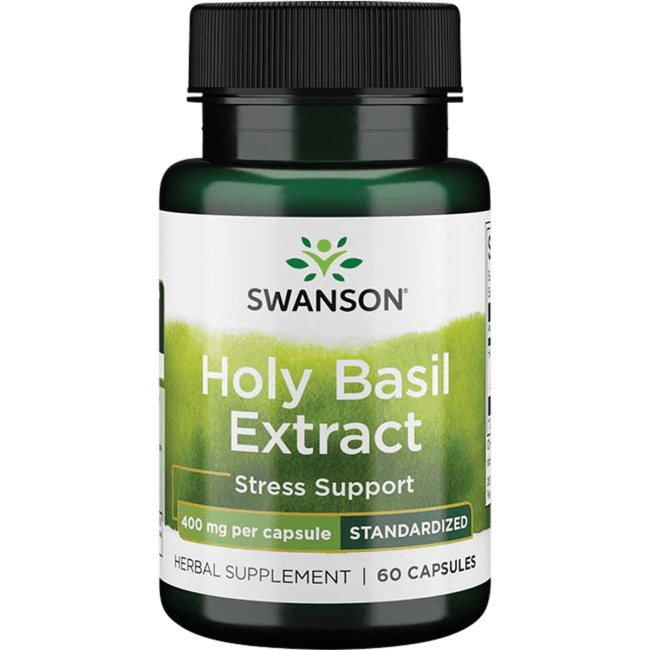 Swanson Holy Basil Extract (Tulsi) 400 mg 60 Capsules