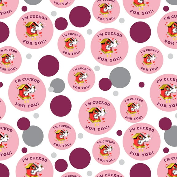I'm Cuckoo For You Crazy Clock Funny Humor Premium Gift Wrap Wrapping Paper Roll
