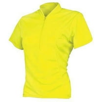 Basik Women's Classic Short Sleeved Cycling Jersey, Neon Yellow - Small