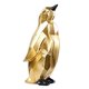 thumbnail image 3 of Escultura de pingüino nórdico, artesanía de estilo geométrico, figuras de adorno de mesa pintadas de resina para decoración de escritorio de Oro Sunnimix Escultura Pinguino, 3 of 8