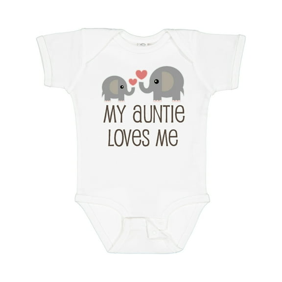 Inktastic My Auntie Loves Me Boys or Girls Baby Bodysuit