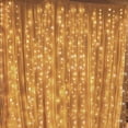 thumbnail image 5 of ZOELNIC 9.8ft x 9.8ft Curtain String Fairy Lights, 300LEDs Lights for Garden Wedding Party Home Decor, Warm White, 5 of 8