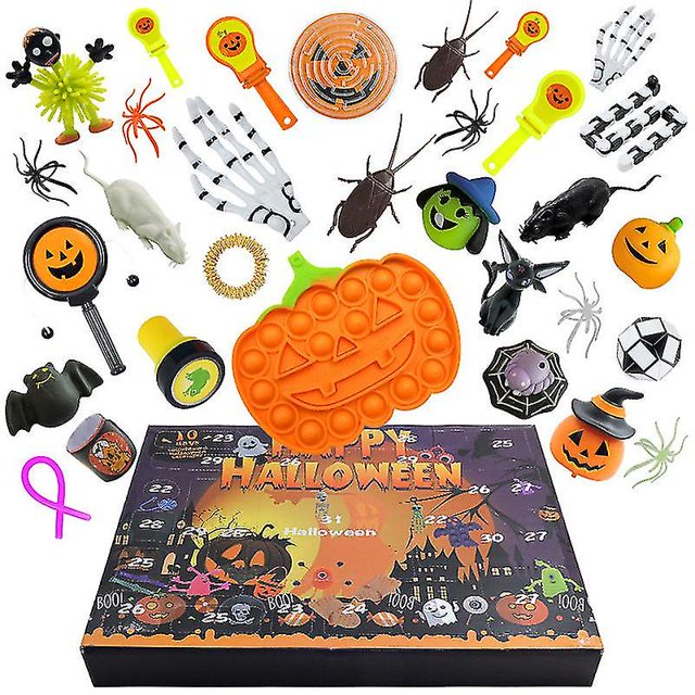 Halloween Xmas Christmas Gifts Decoration Decompression Toy Set Pumpkin Countdown Calendar Blind Box