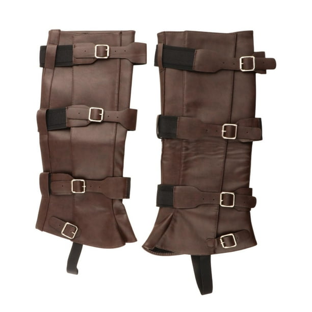 Fundas para botas de pirata para hombre, fundas superiores para botas, accesorios para disfraz de caballero, accesorios para fotos Altura del café 425 cm.