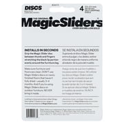 Magic Sliders L P 4225 4 Pack 7/8-1 RND Slider, 1 Pack, White/Black