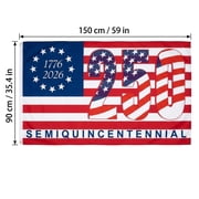 250 American USA Flag 3x5 FT, Red White and Blue Patriotic Decorations & Letter Printed US Flag USA High Wind with Stars and Stripes, Brass Grommets, Durable USA Flag Outdoor Outside