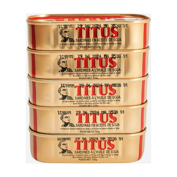 Motherland Groceries Titus Sardines in Soybean Oil - 5 Pack