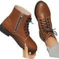 thumbnail image 7 of Wensltd Black Boots for Women Classic Low Chunky Heel Zipper Booties Fall Winter Shoes, 7 of 7