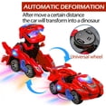 thumbnail image 3 of Transforming Dinosaur Car with LED Light Music Automatic Deformation Dino Race Car Toys for Kids Boys Girls Toddlers 3 Year Old and Up Birthday （red）, 3 of 6