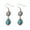 Blue, variant on Pebbuoy 1 Pair Women Hanging Earrings Retro Anti-allergy Bohemian Style Flower Stone Shape Electroplated Faux Turquoise Ear Jewelry Prom Party Long Hook Earrings