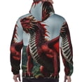 thumbnail image 7 of Sikiie Majestic Red Dragon Men's Hoodie, Essentials Hoodie, Sweatshirt, Pullover Hooded Sweatshirt for Men-XX-Large, 7 of 7