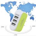 thumbnail image 3 of Universal Candy Color 3 USB Multi-Port adapter ;USB Wall Charger US Plug Wall Adapter Cube Block AC 110-220V 5V, 3 of 4