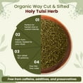 thumbnail image 3 of Organic Way Holy Tulsi / Holy Basil Herb Cut & Sifted (Ocimum Tenuiflorum) - Organic & Kosher Certified | Raw, Vegan, Non GMO & Gluten Free | USDA Certified | Origin - India (1/4 lbs / 4  oz), 3 of 8