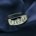 thumbnail image 2 of 3 Ct Lab Created Diamond 3 Stone Wedding Men's Band Ring 14K Yellow Gold Plated, 2 of 4