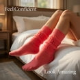 thumbnail image 6 of Women’s Cotton Slouch Socks 3 Pairs, Knee High Scrunch Boot Socks, Extra Long All Season Comfort, Made in USA (3 Pairs Neon Pink), 6 of 16