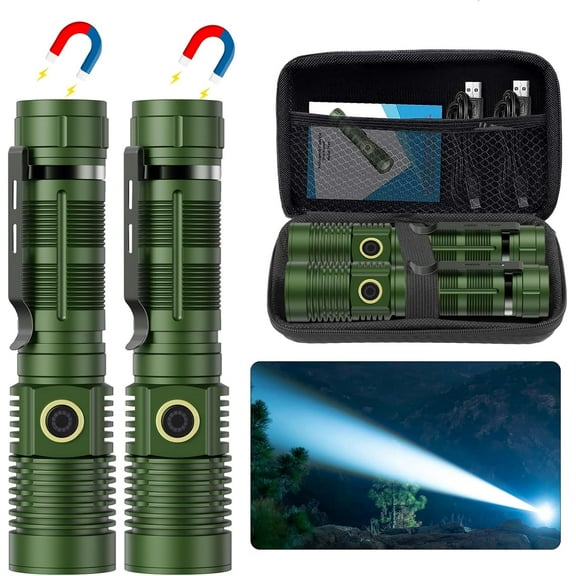Small High Lumen Flashlights,Super Bright LED Magnetic Flashlight,IPX6 Waterproof for Hiking, Camping