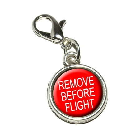 - Remove Before Flight - Airplane Warning Bracelet Charm