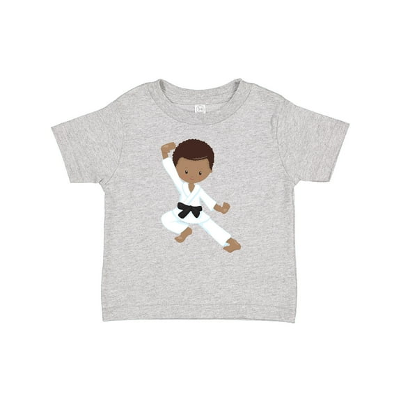Inktastic African American Boy, Black Belt, Karate Pose Boys Baby T-Shirt