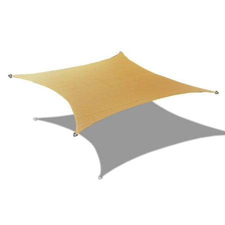 Install A Permeable Patio Alion Home Alion Home HDPE Square Walnut Sun Shade Sail Permeable Canopy For Patio Pool Deck Porch Garden 13' x 13' ()