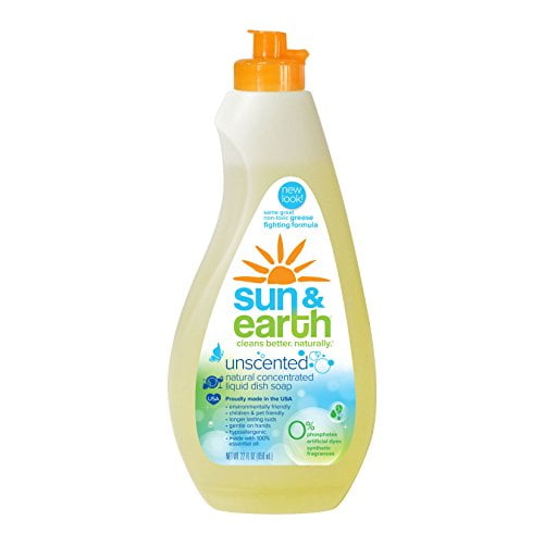Natural Concentrated Liquid Dish Soap Unscented Non