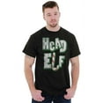 thumbnail image 4 of Funny Christmas Head Elf Candy Cane Men's Graphic T Shirt Tees Brisco Brands M, 4 of 4