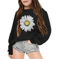 thumbnail image 3 of Kiijoy Toddler Girls Sunflower Sweatshirt Comfortable Crew Neck Pullover Top, Sizes 3-4, 3 of 3