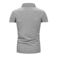 thumbnail image 6 of Men's Polo Shirts With Collar 2XL Lattice Splice Casual Fashion Button Lapel Short Sleeve T-shirt, 6 of 8