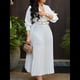 thumbnail image 4 of Vestido Plisado para Mujer, Cuello en V, Larga, Corte A, para Iglesia, Trabajo Formal, Negocios, con Cinturón XXXL, 4 of 10