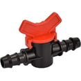 thumbnail image 2 of Grifo de jardín de 12 piezas para manguera, válvula de riego de manguera 16 * 16 mm Accesorio de plástico para llave de paso para control exterior de válvula de agua de jardín (negro + rojo) Excelente Rendimiento, 2 of 5