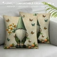 thumbnail image 3 of COMIO Hello Spring Gnome Pillow Covers Green Butterfly Floral Decorative Throw Pillow Covers for Outdoor Garden Home Sofa Bed Floral Farmhouse Seasonal Cushion Case, 3 of 5